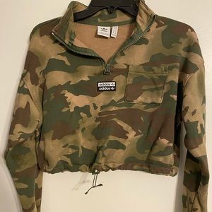 Adidas cropped camo jacket. Women’s size medium.